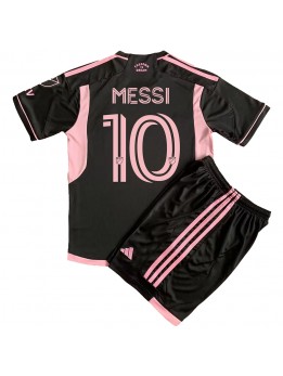 Otroški Nogometna dresi replika Inter Miami Lionel Messi #10 Gostujoči 2023-24 Kratek rokav (+ hlače)